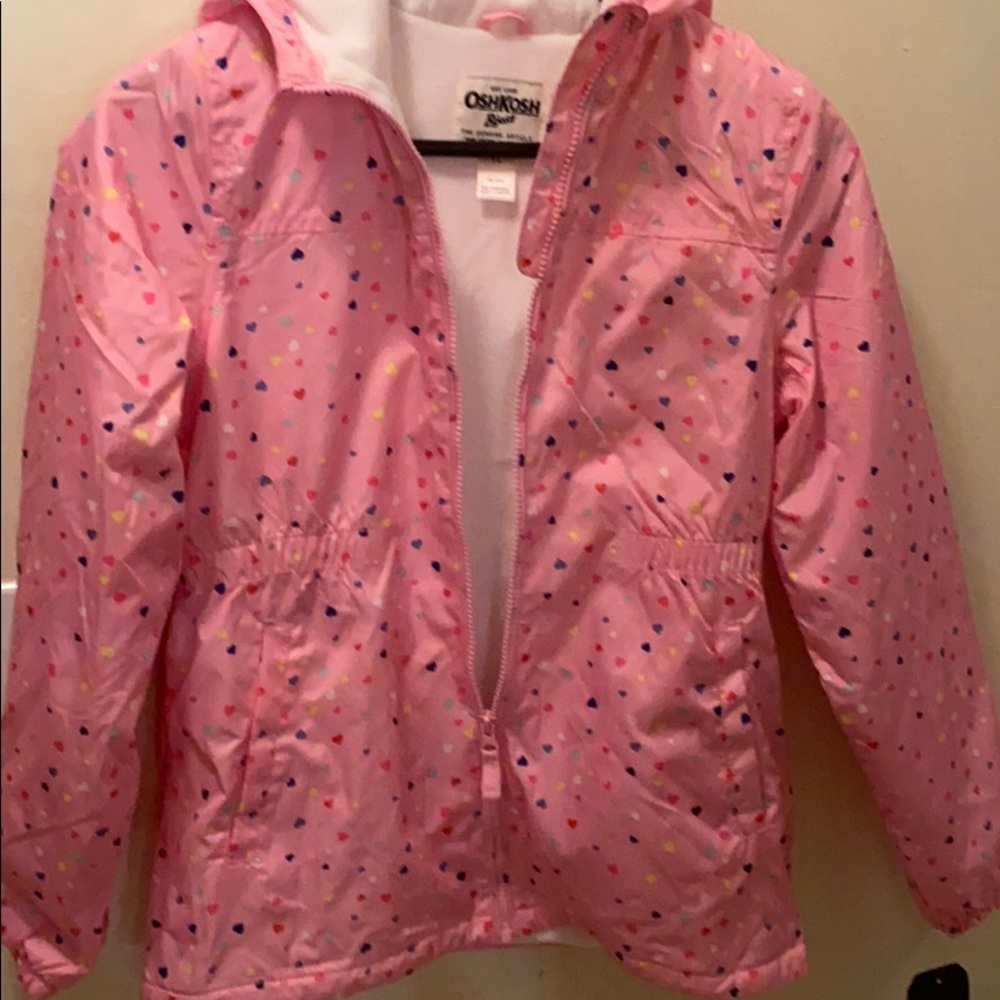 Oshkosh fully lined rain coat with hood